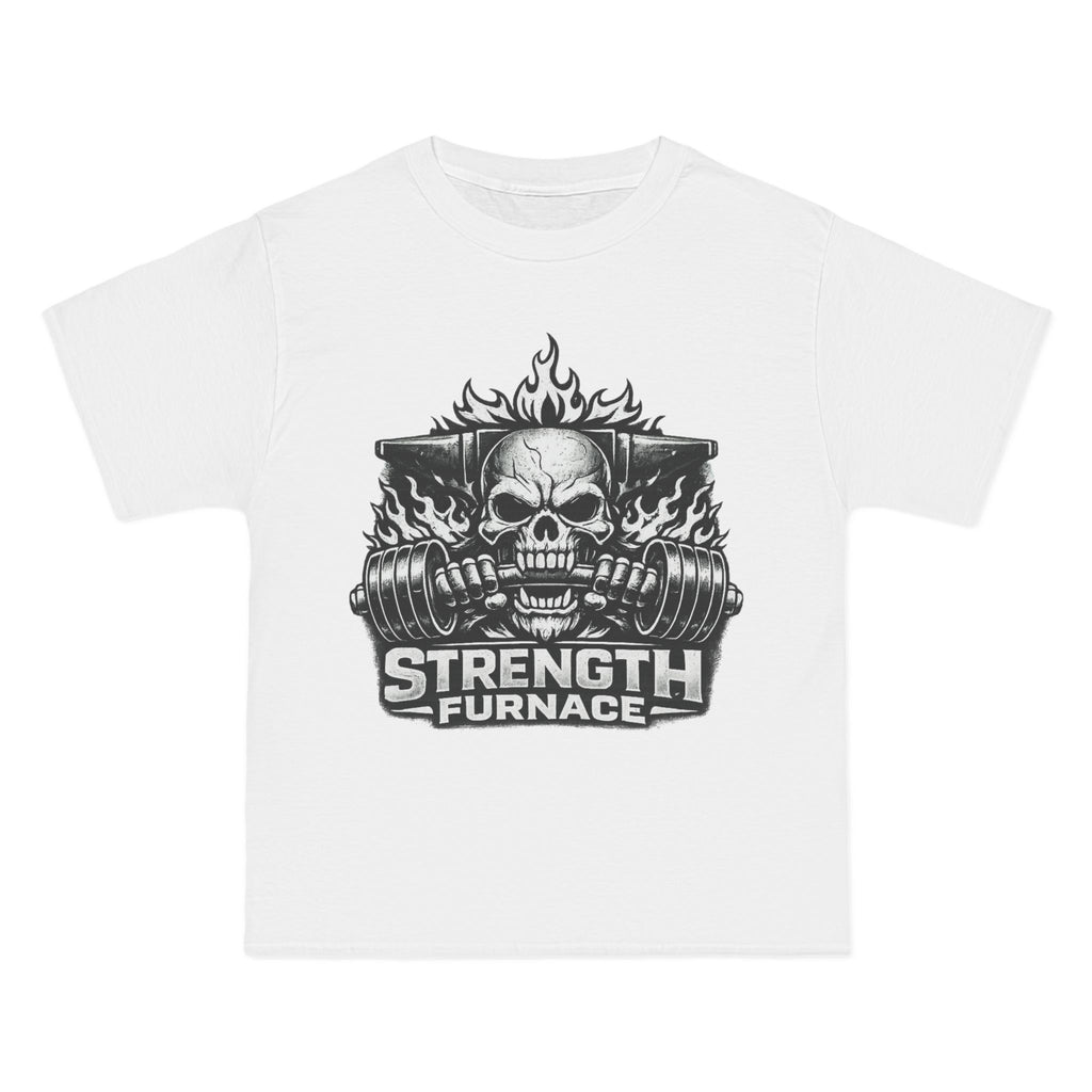 Strength Furnace Skull Gym T-Shirt — Deadlift Weightlifting Tee