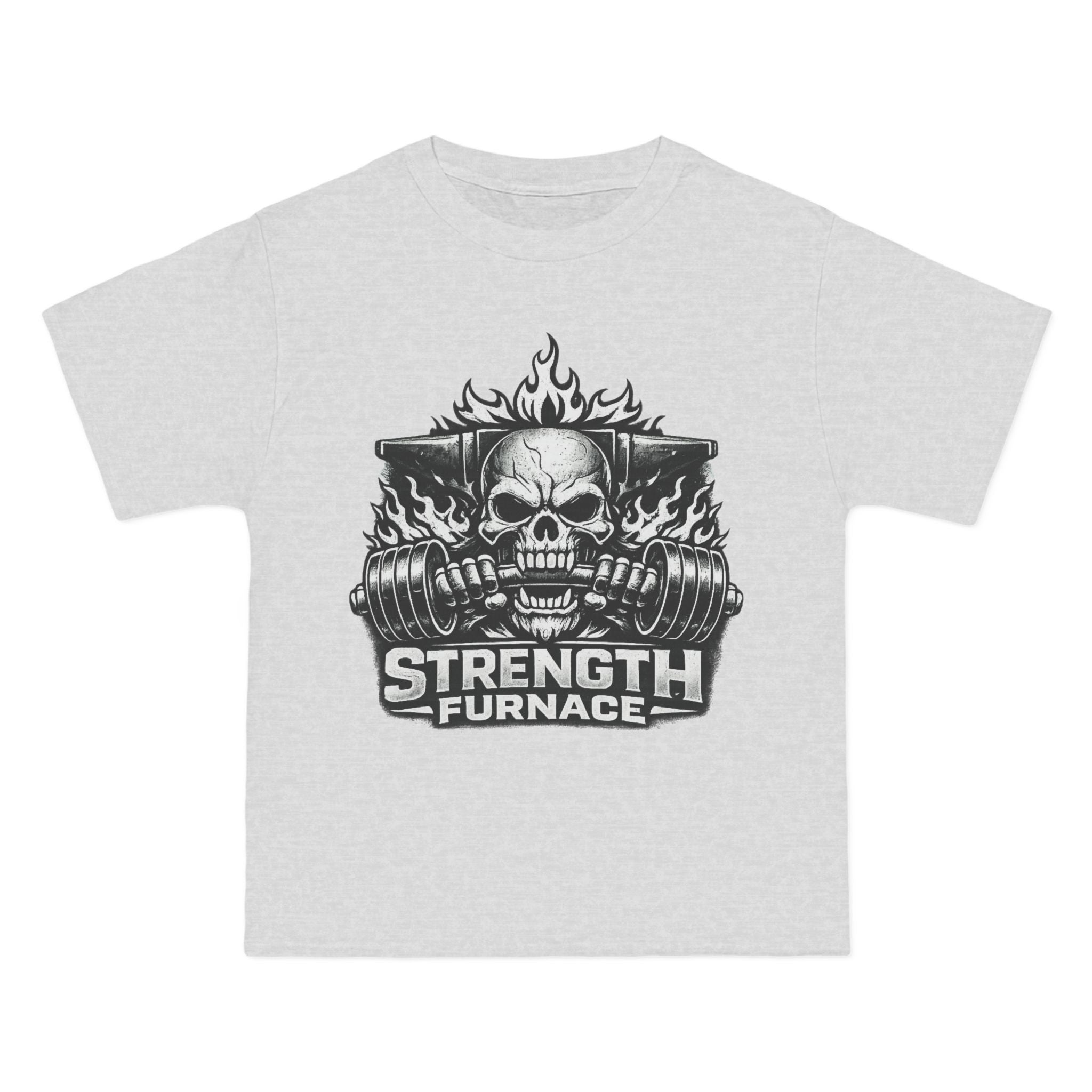 Strength Furnace Skull Gym T-Shirt — Deadlift Weightlifting Tee