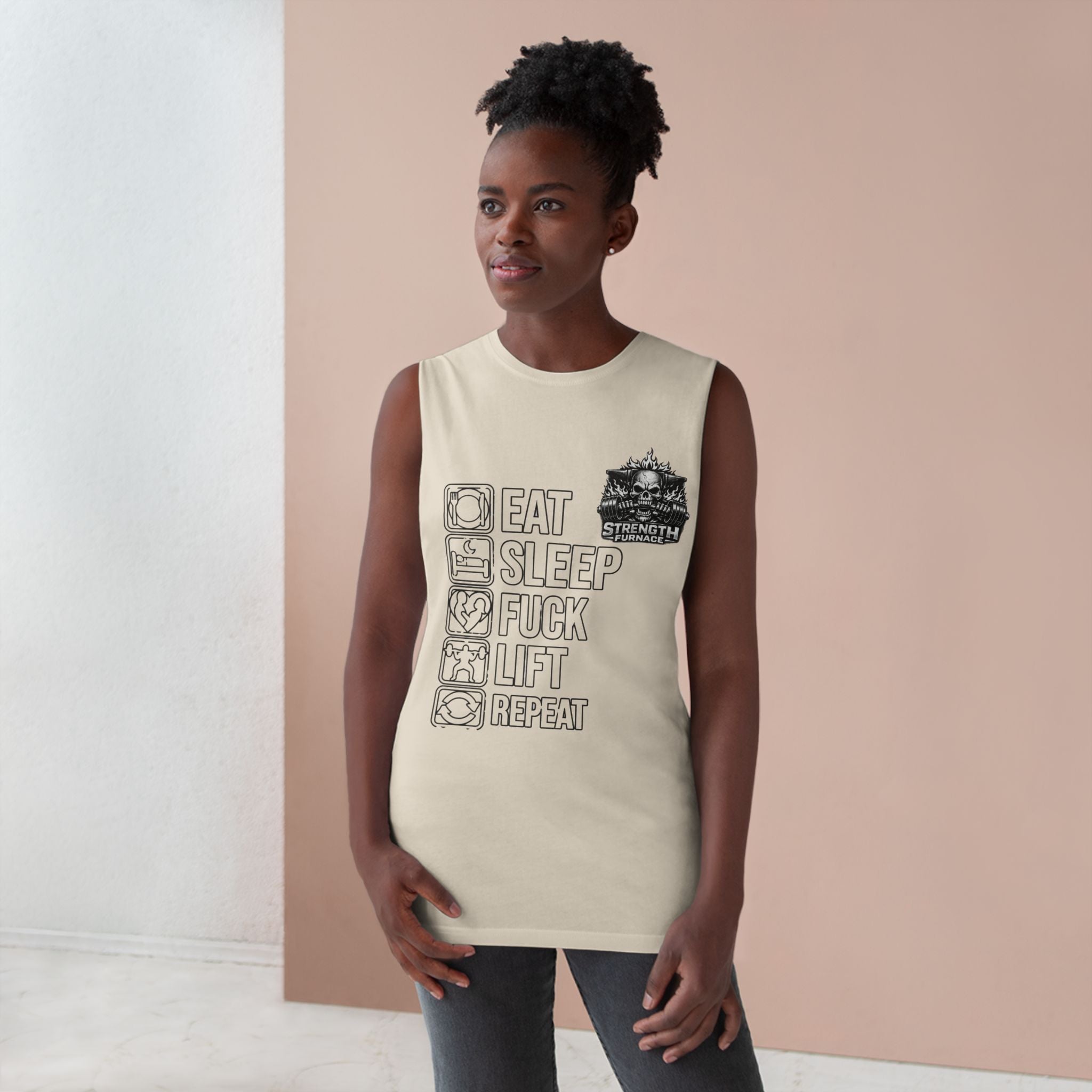 Workout Tank Top — "Eat Sleep Fuck Lift Repeat" Gym Muscle Tee