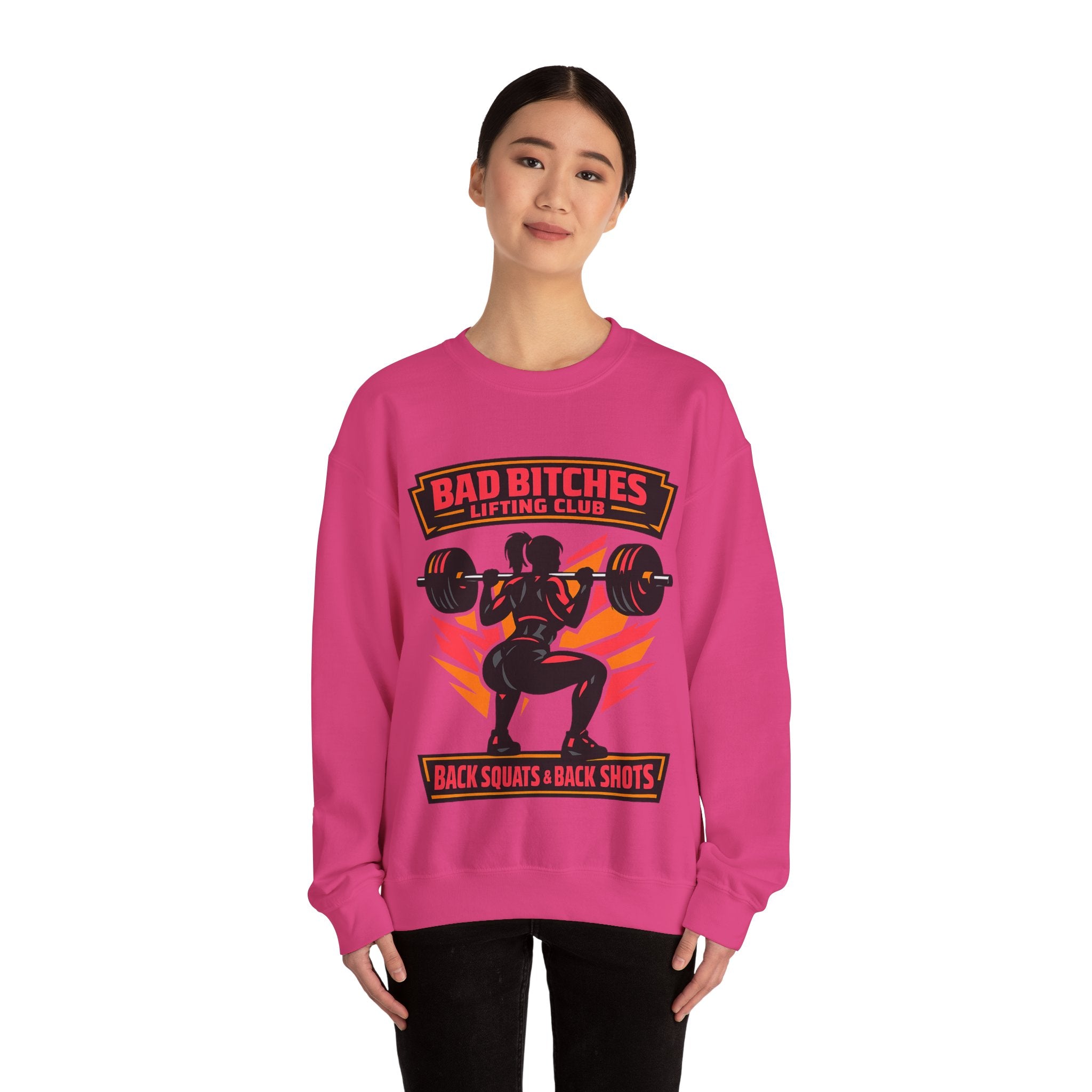 Bad Bitches Lifting Club Crewneck Sweatshirt — Women's Weightlifting Gym Pullover