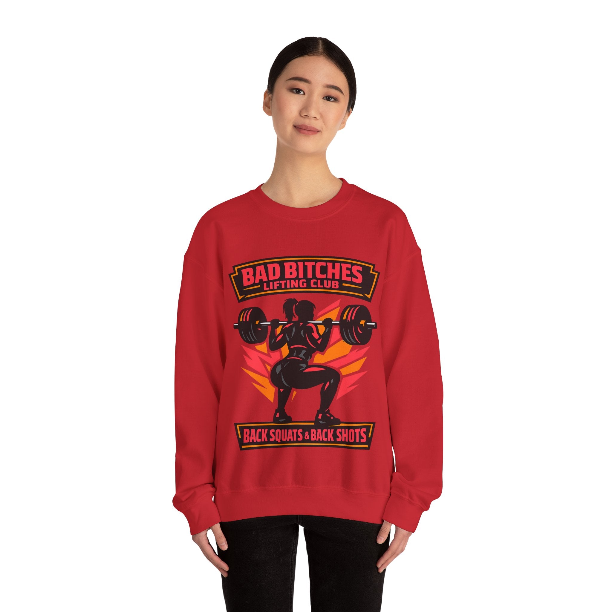 Bad Bitches Lifting Club Crewneck Sweatshirt — Women's Weightlifting Gym Pullover