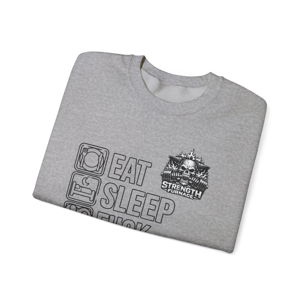 Crewneck Sweatshirt — Eat Sleep Fuck Lift Repeat Gym Graphic