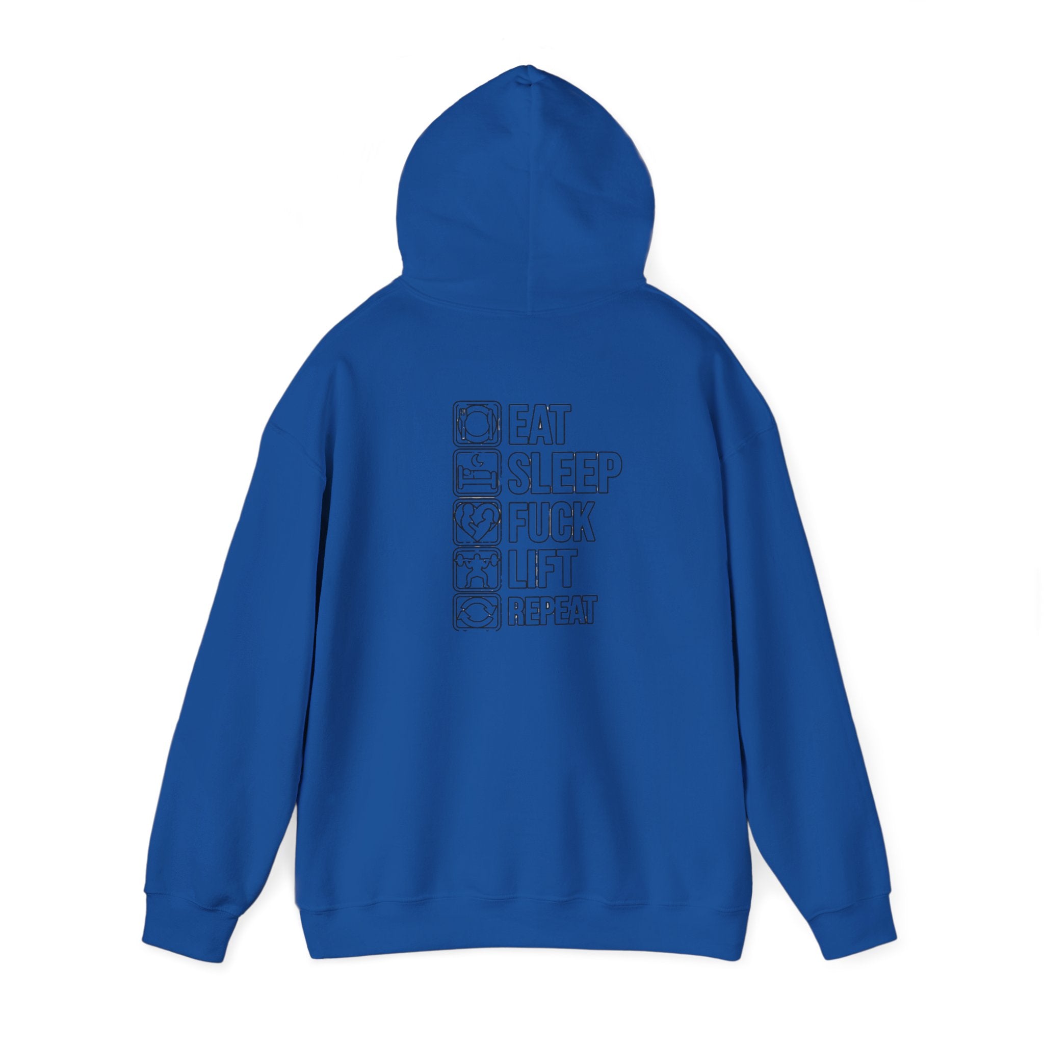 Gym Hoodie - "Eat Sleep F*** Lift Repeat" Strength Training Hoodie