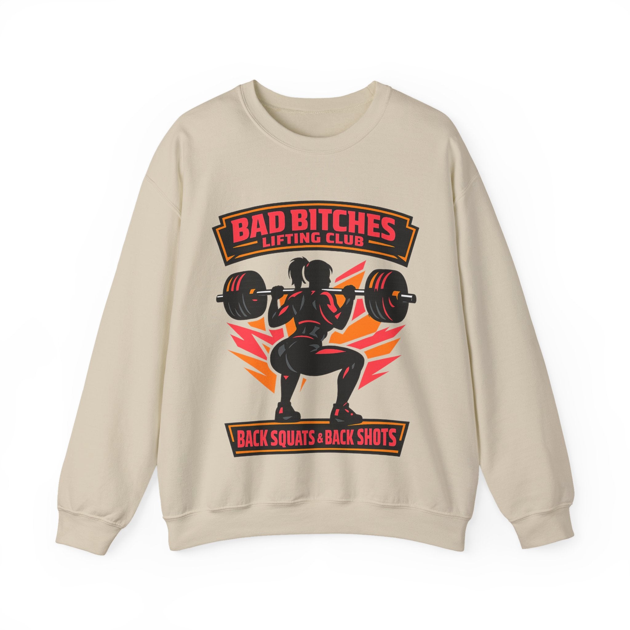 Bad Bitches Lifting Club Crewneck Sweatshirt — Women's Weightlifting Gym Pullover