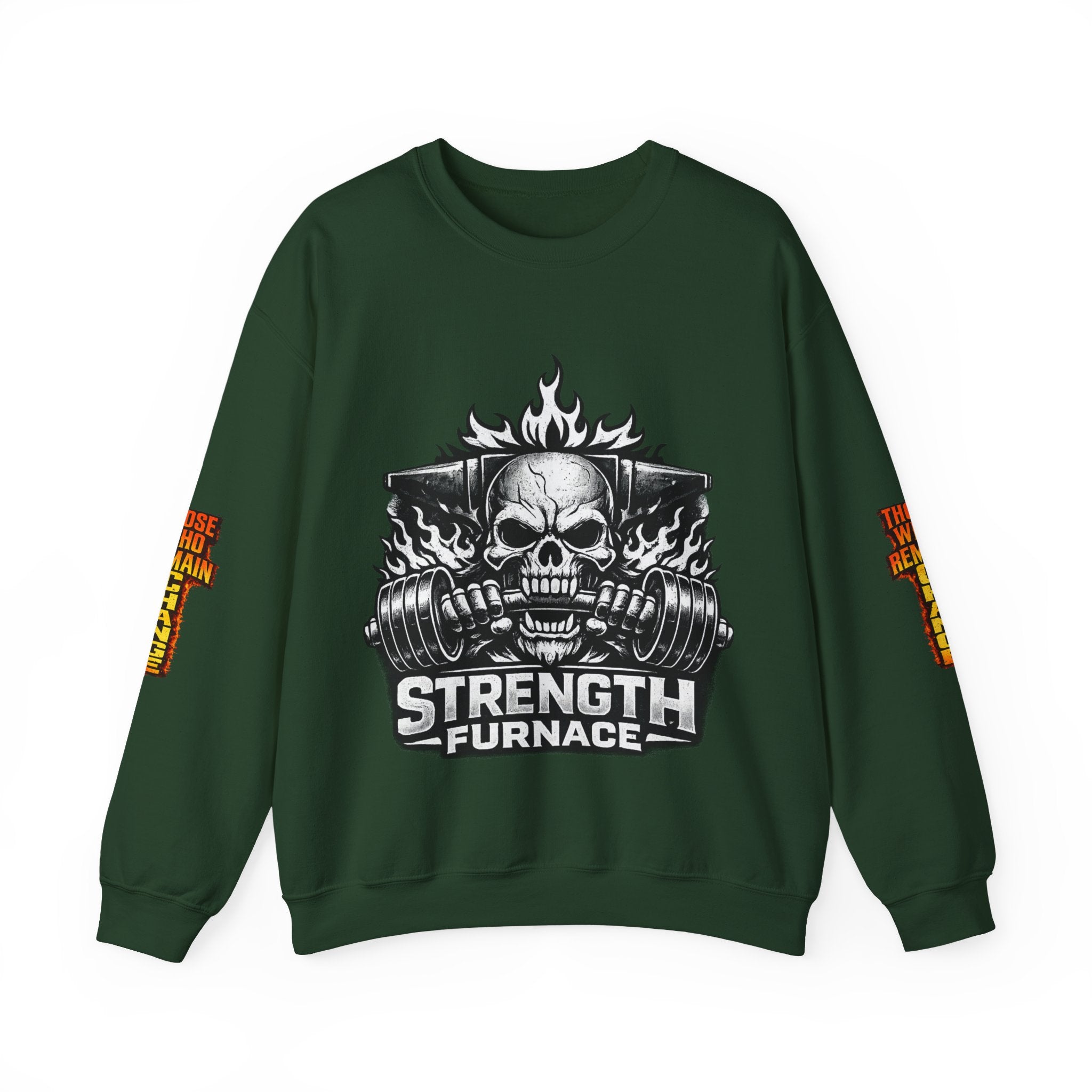 Strength Furnace Crewneck Sweatshirt — "Deadlift or Die" Gym Pullover