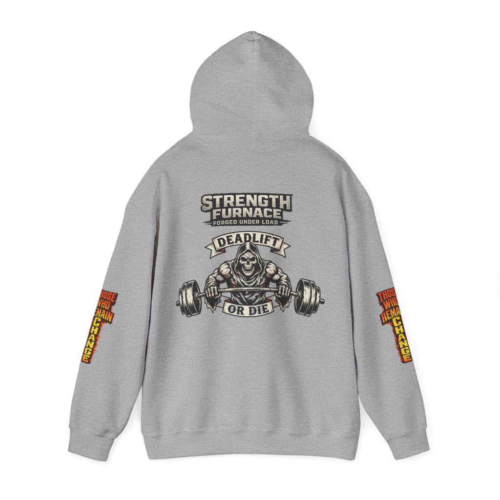 Strength Furnace Deadlift Hoodie — "Deadlift or Die" Weightlifting Gym Sweatshirt