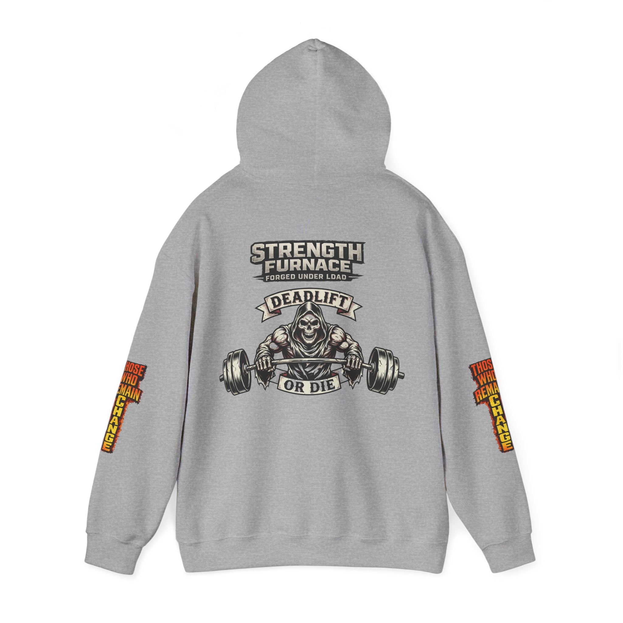 Strength Furnace Deadlift Hoodie — "Deadlift or Die" Weightlifting Gym Sweatshirt