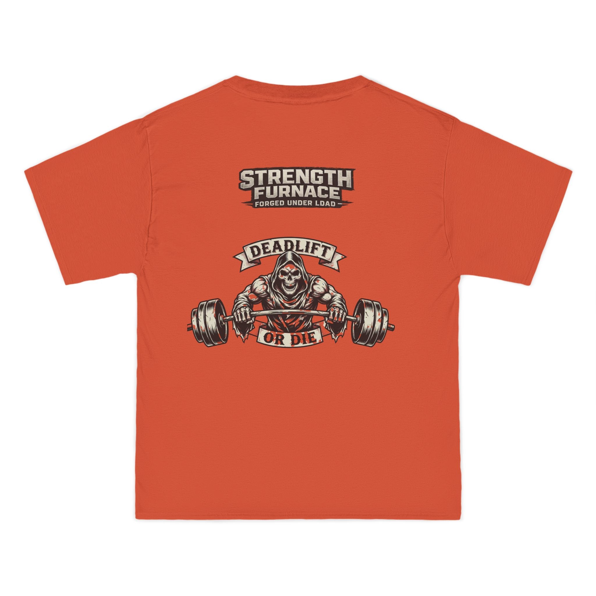 Strength Furnace Skull Gym T-Shirt — Deadlift Weightlifting Tee