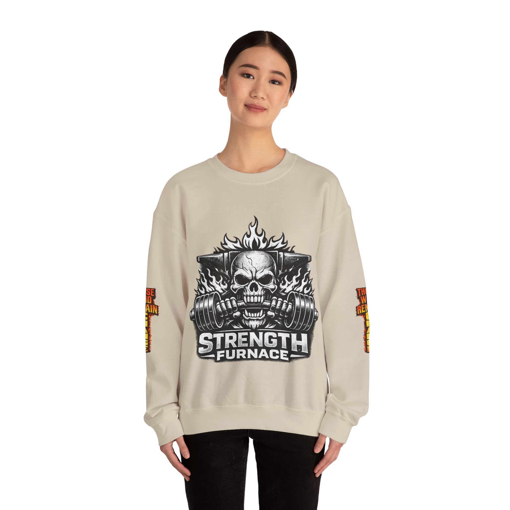 Strength Furnace Crewneck Sweatshirt — "Deadlift or Die" Gym Pullover