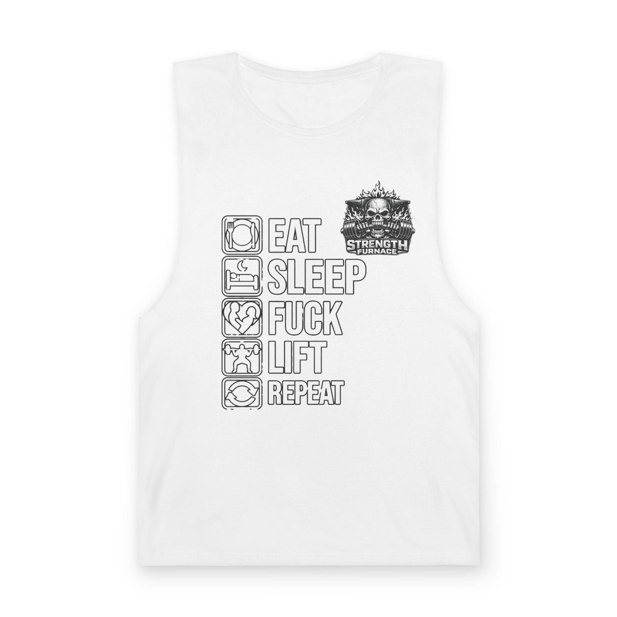 Workout Tank Top — "Eat Sleep Fuck Lift Repeat" Gym Muscle Tee