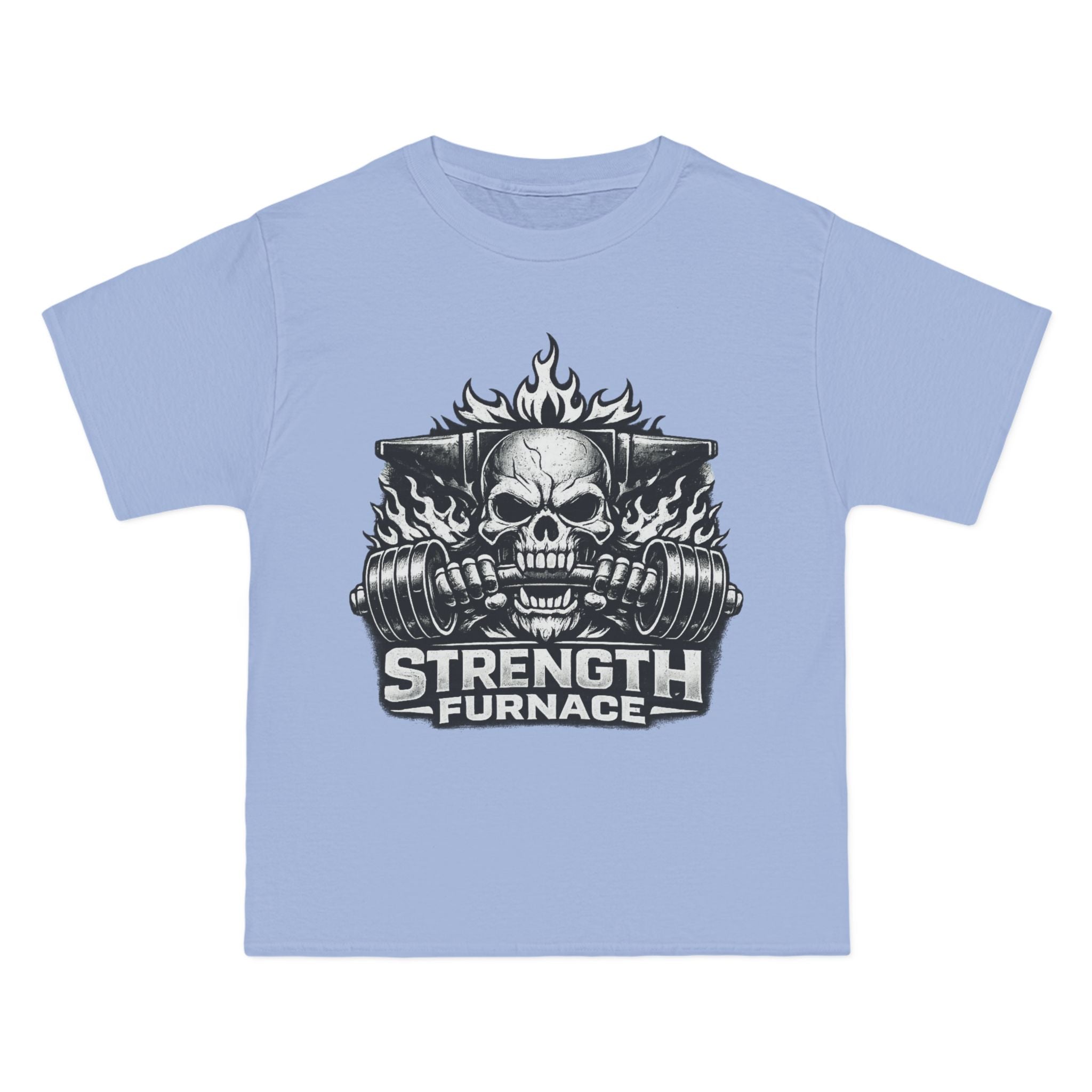 Strength Furnace Skull Gym T-Shirt — Deadlift Weightlifting Tee