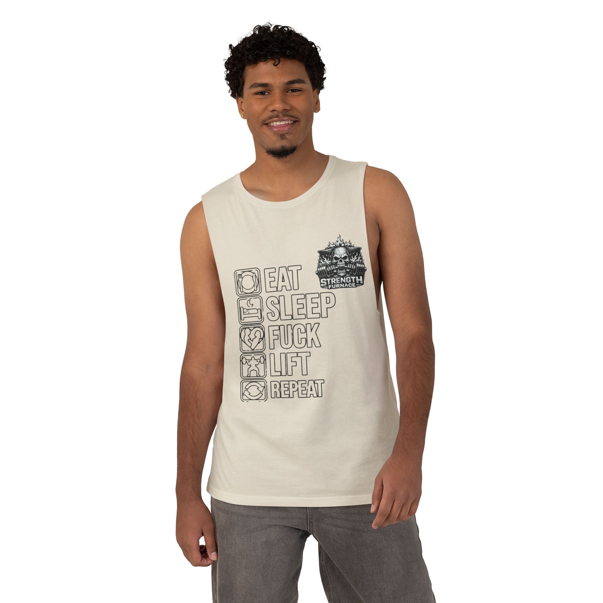 Workout Tank Top — "Eat Sleep Fuck Lift Repeat" Gym Muscle Tee