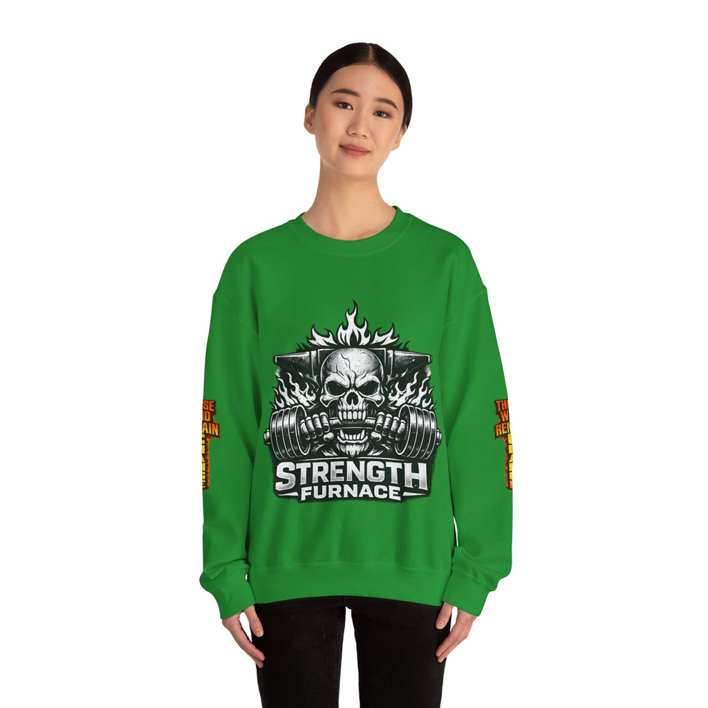 Strength Furnace Crewneck Sweatshirt — "Deadlift or Die" Gym Pullover