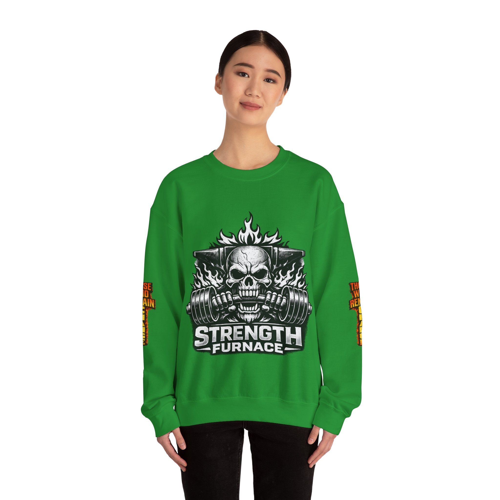 Strength Furnace Crewneck Sweatshirt — "Deadlift or Die" Gym Pullover
