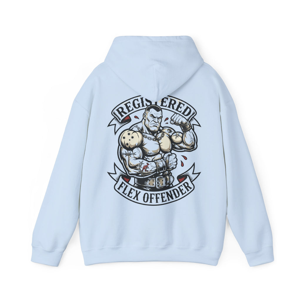Registered Flex Offender Hoodie — Strength Furnace Gym Pullover