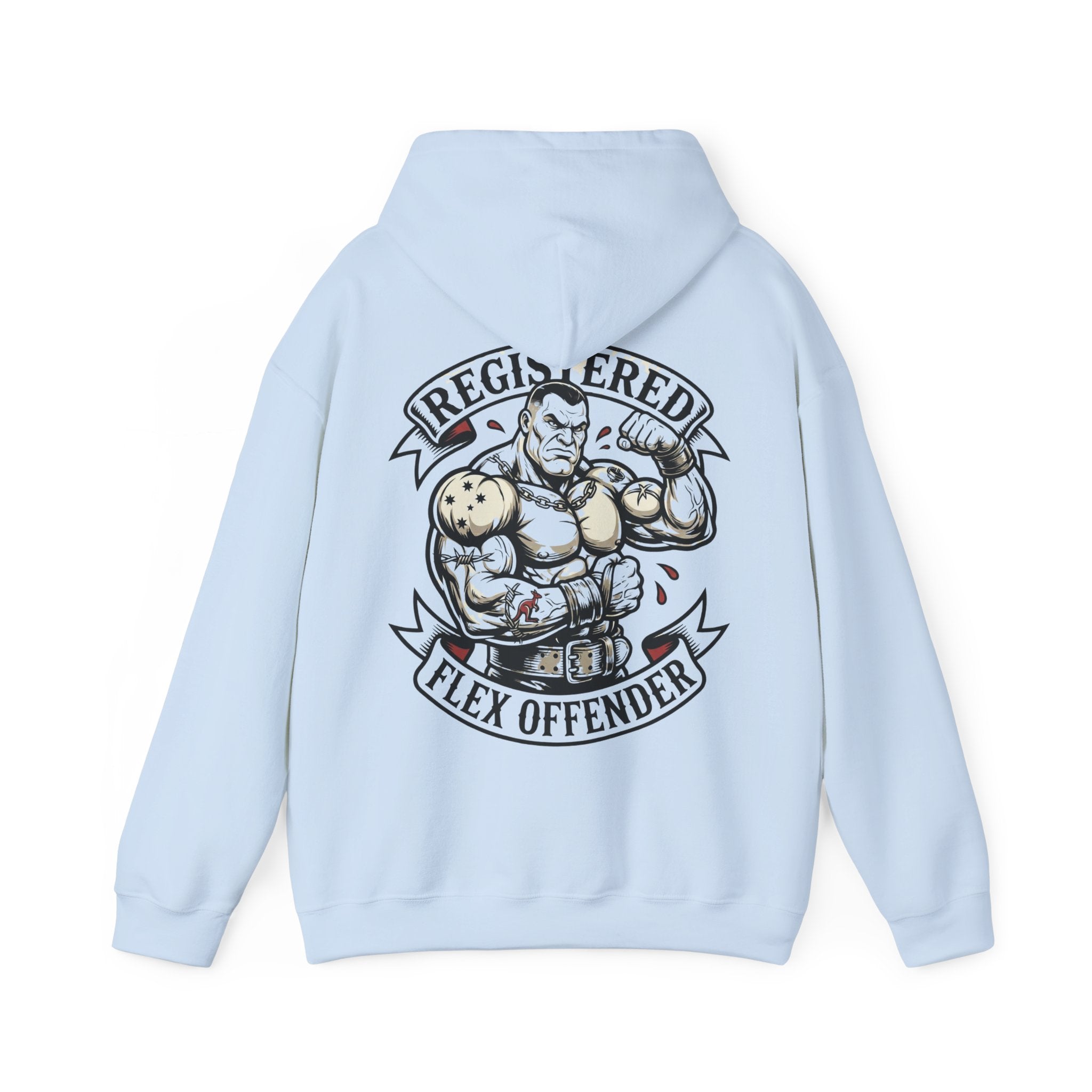 Registered Flex Offender Hoodie — Strength Furnace Gym Pullover
