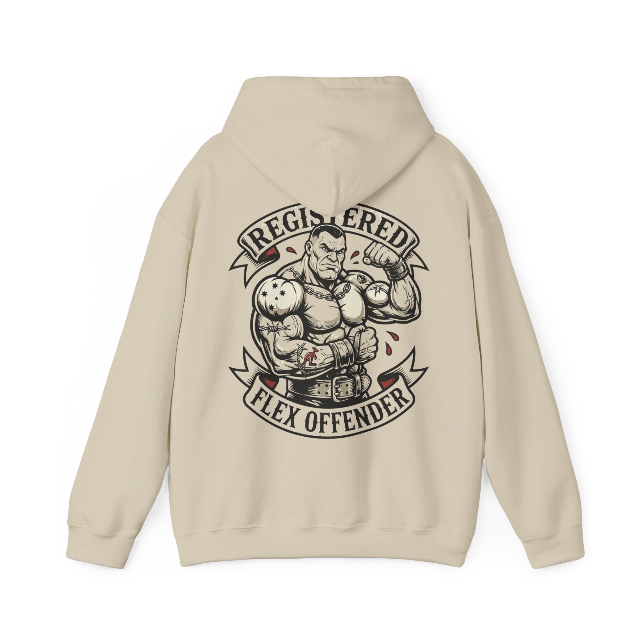 Registered Flex Offender Hoodie — Strength Furnace Gym Pullover