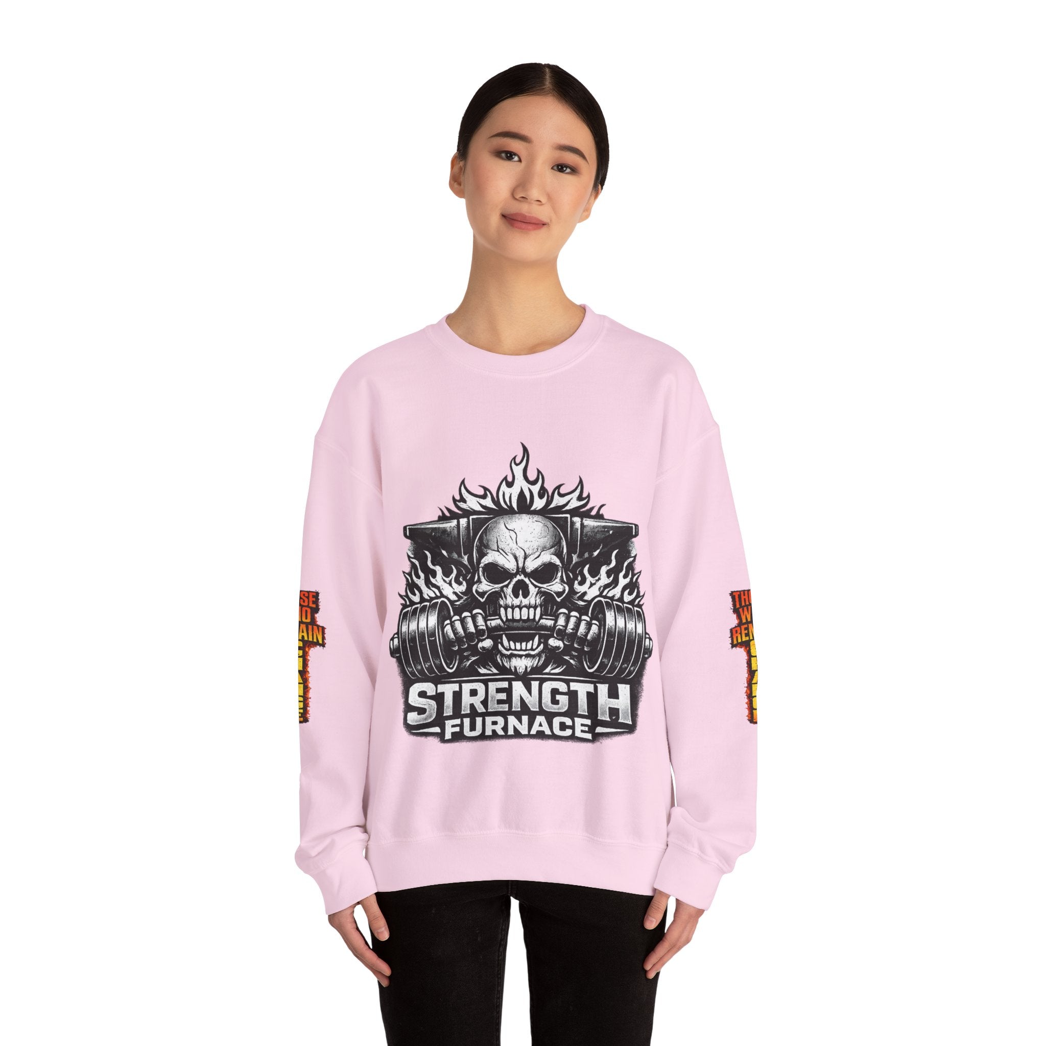 Strength Furnace Crewneck Sweatshirt — "Deadlift or Die" Gym Pullover