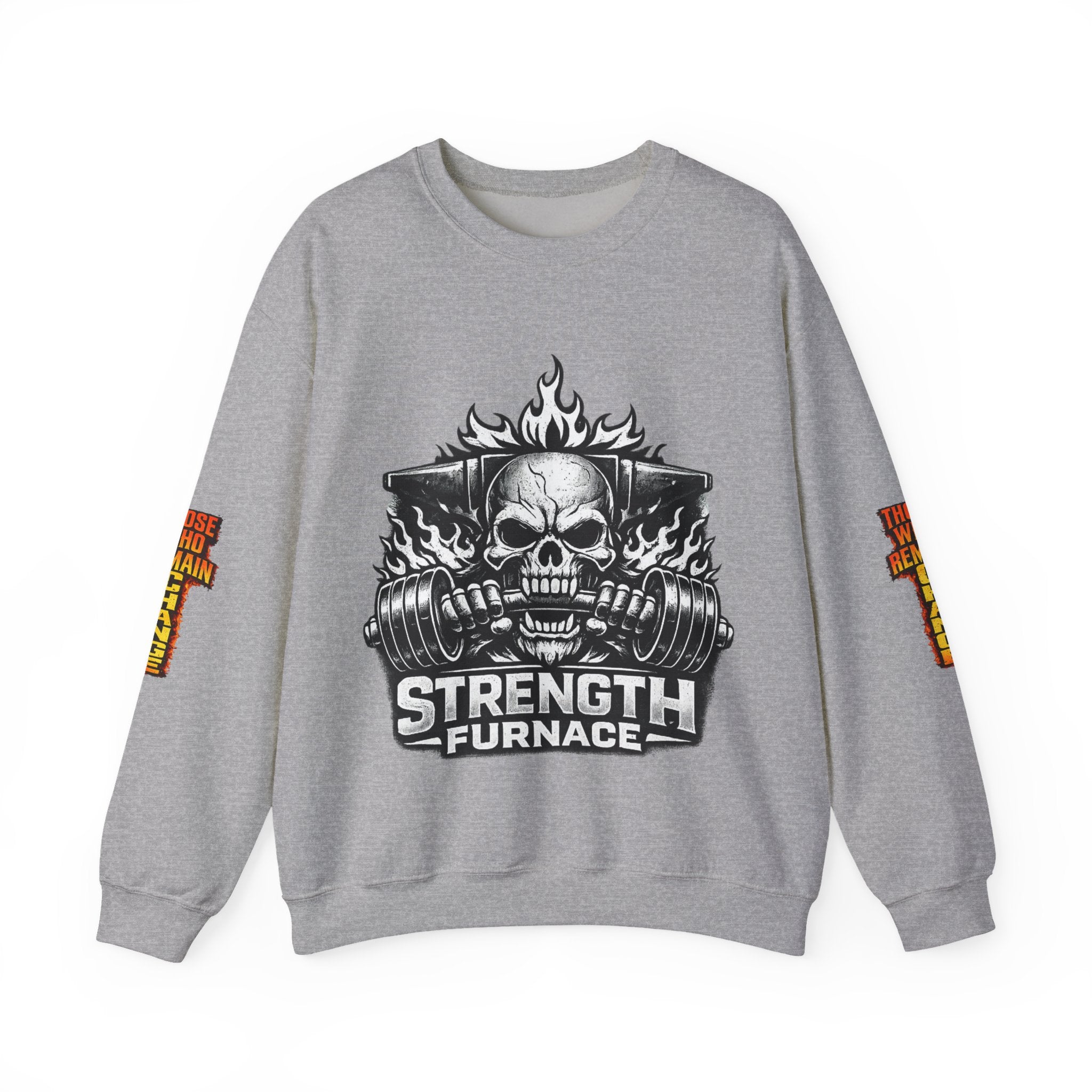 Strength Furnace Crewneck Sweatshirt — "Deadlift or Die" Gym Pullover