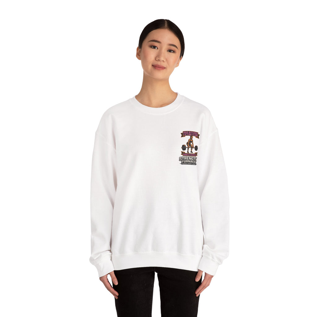 Bad Bitches Lifting Club Sweatshirt —  "Deadlifts & Daiquiris" Gym Crewneck