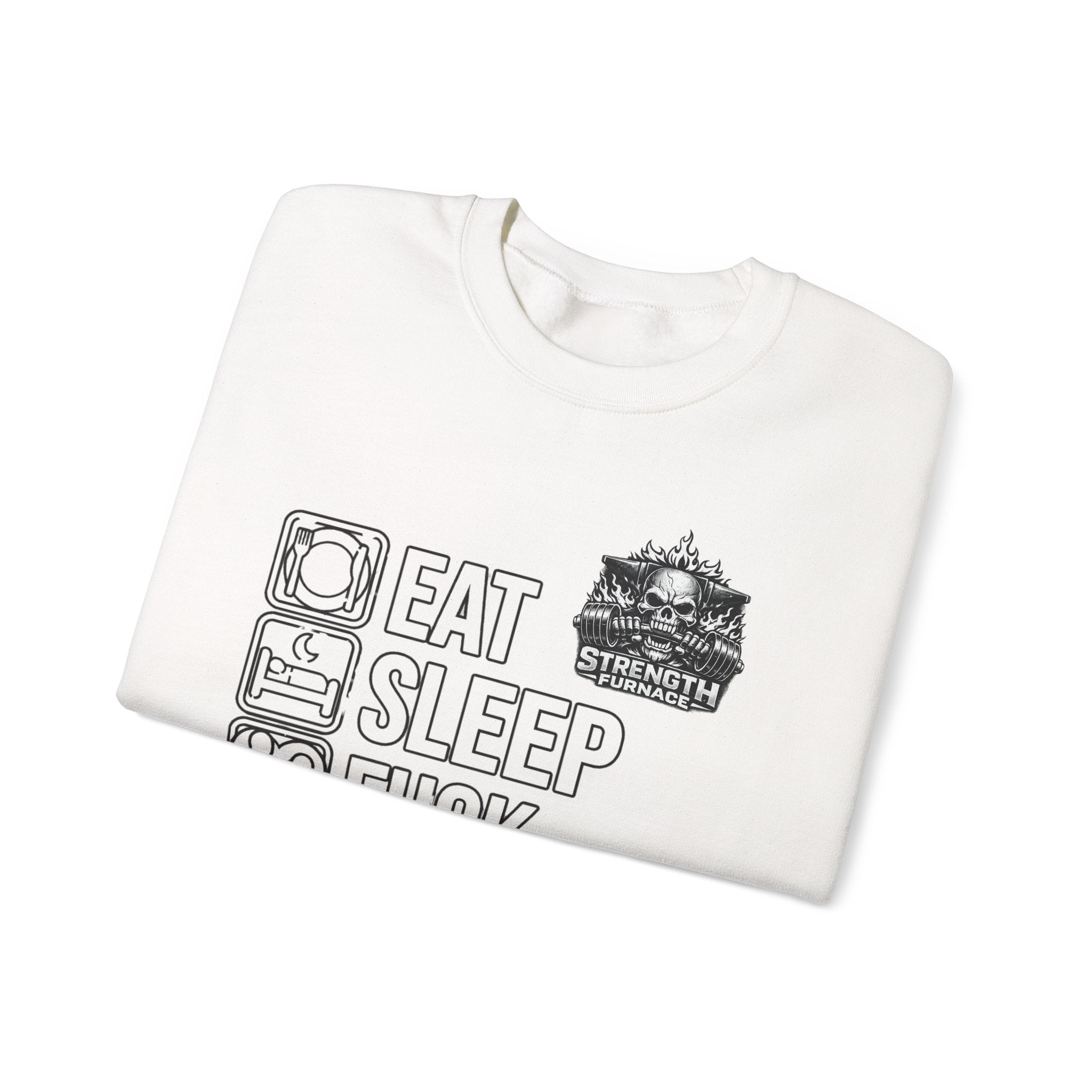 Crewneck Sweatshirt — Eat Sleep Fuck Lift Repeat Gym Graphic