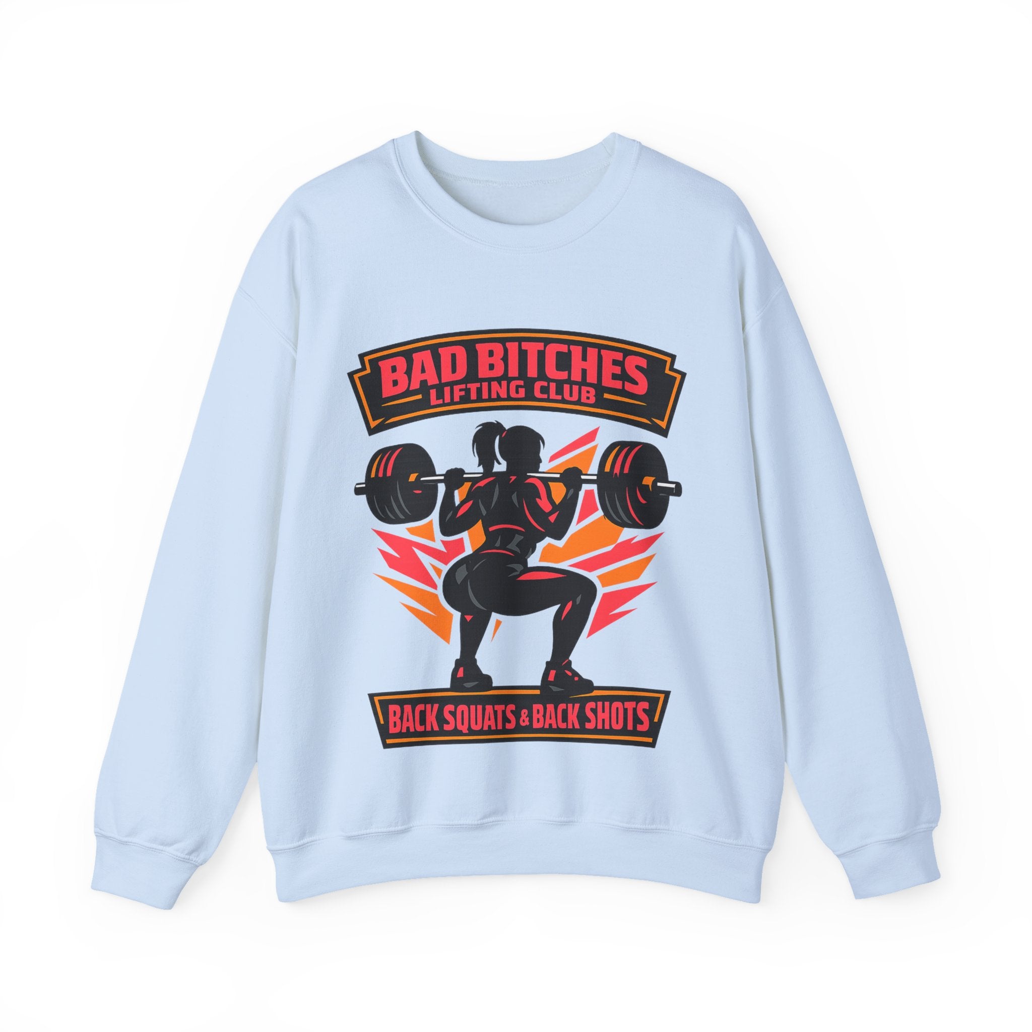 Bad Bitches Lifting Club Crewneck Sweatshirt — Women's Weightlifting Gym Pullover