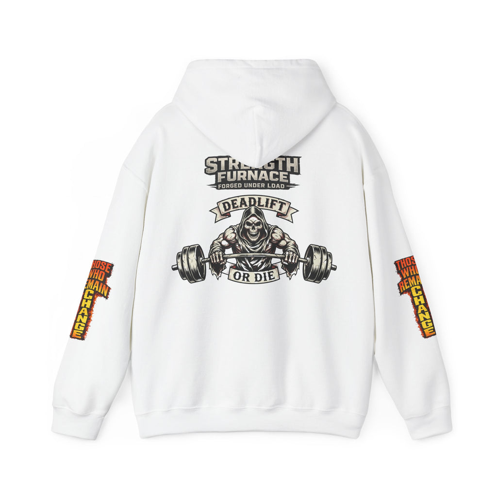 Strength Furnace Deadlift Hoodie — "Deadlift or Die" Weightlifting Gym Sweatshirt