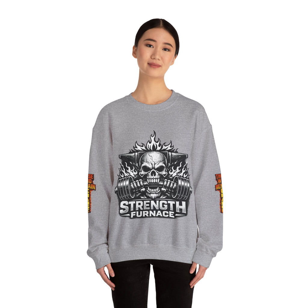 Strength Furnace Crewneck Sweatshirt — "Deadlift or Die" Gym Pullover
