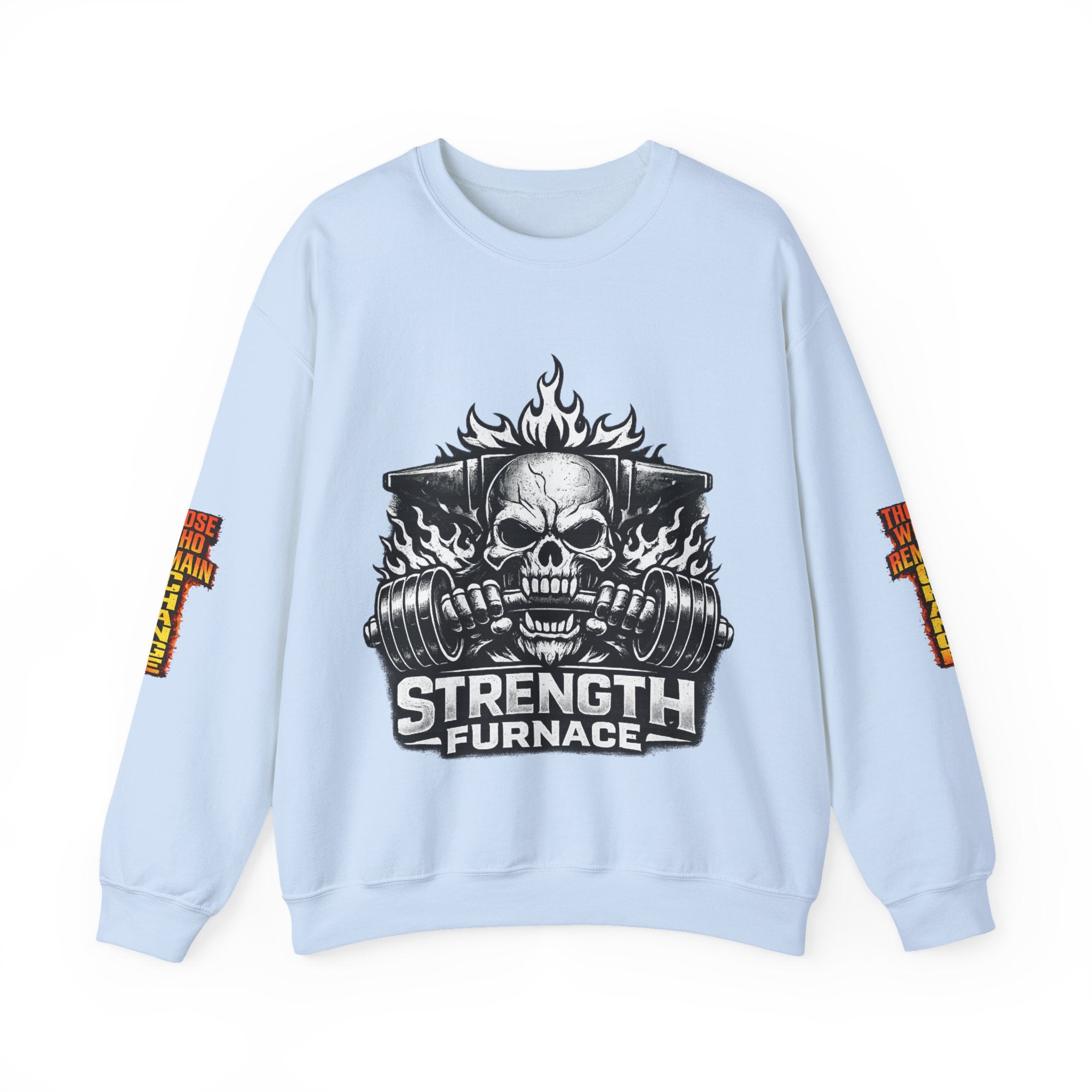 Strength Furnace Crewneck Sweatshirt — "Deadlift or Die" Gym Pullover