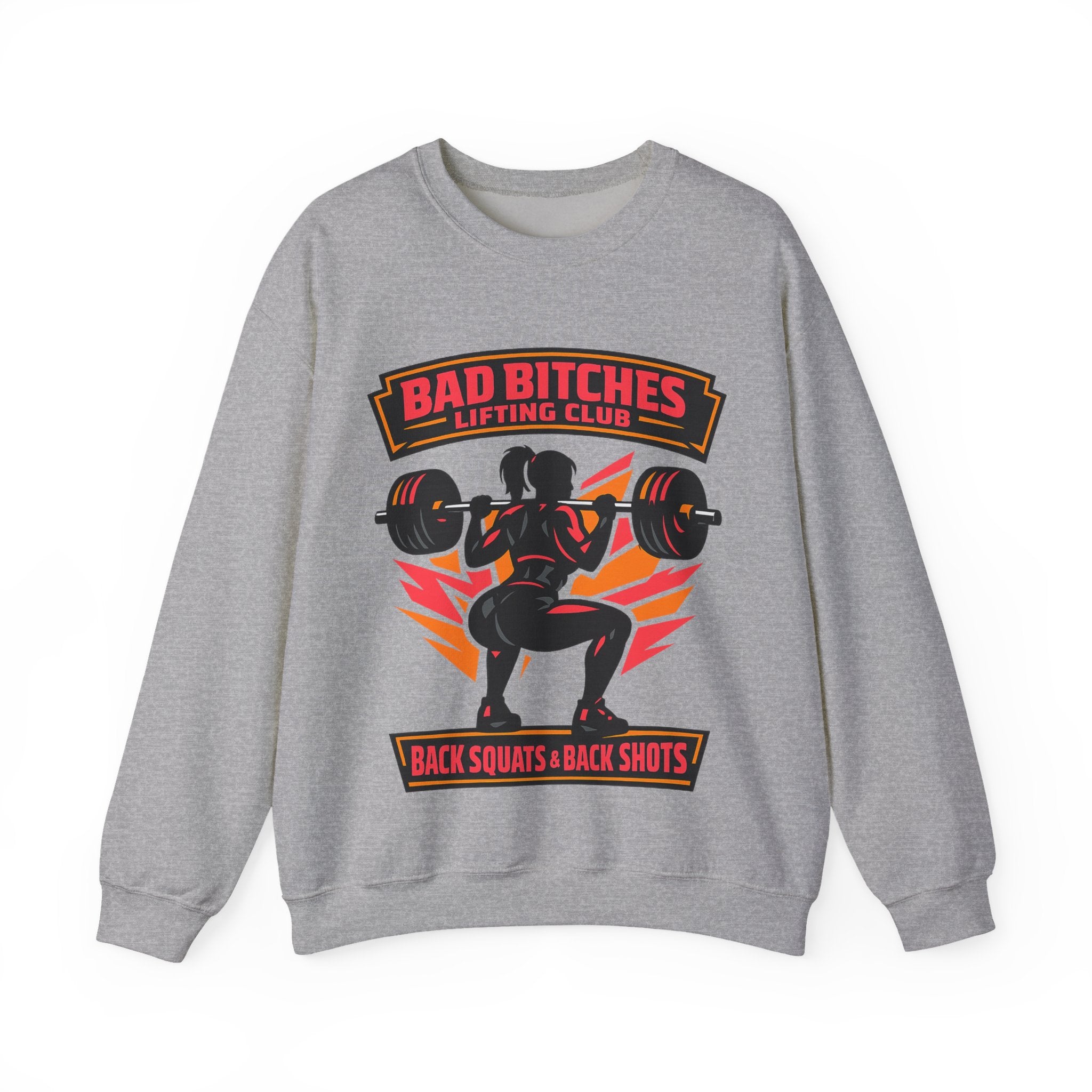 Bad Bitches Lifting Club Crewneck Sweatshirt — Women's Weightlifting Gym Pullover