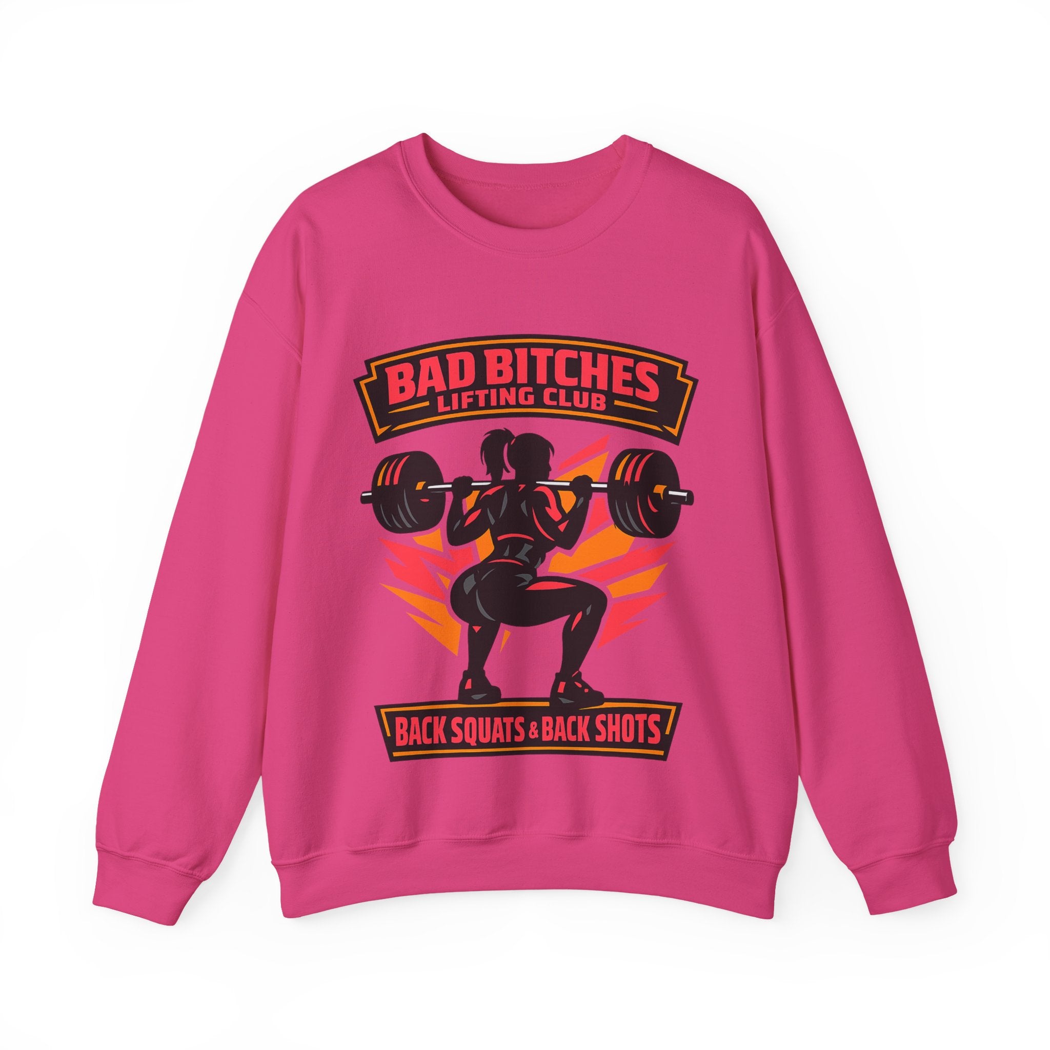 Bad Bitches Lifting Club Crewneck Sweatshirt — Women's Weightlifting Gym Pullover