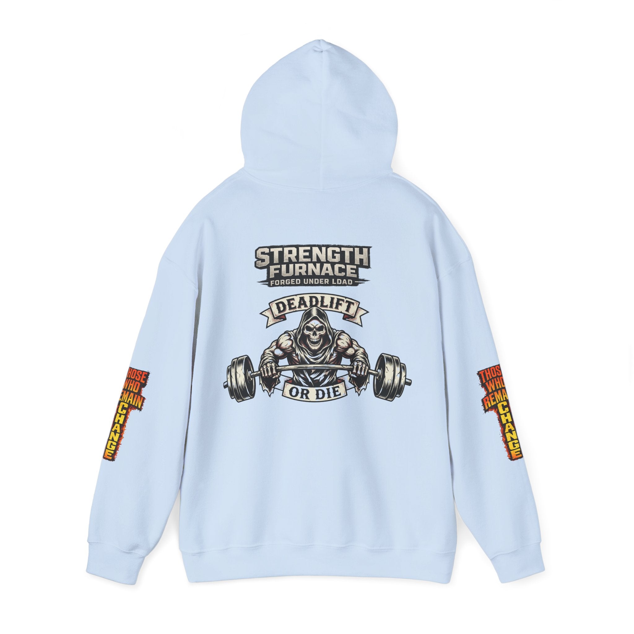 Strength Furnace Deadlift Hoodie — "Deadlift or Die" Weightlifting Gym Sweatshirt