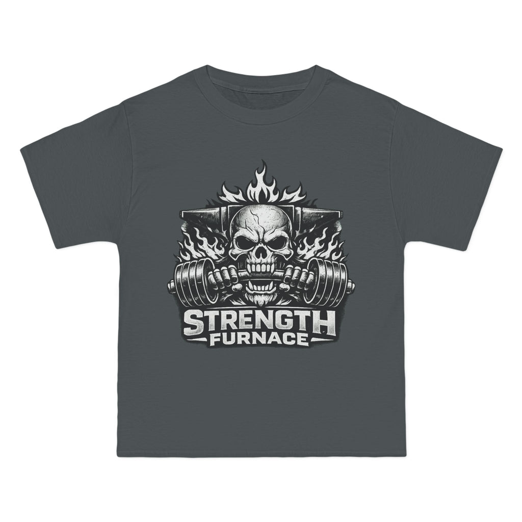Strength Furnace Skull Gym T-Shirt — Deadlift Weightlifting Tee