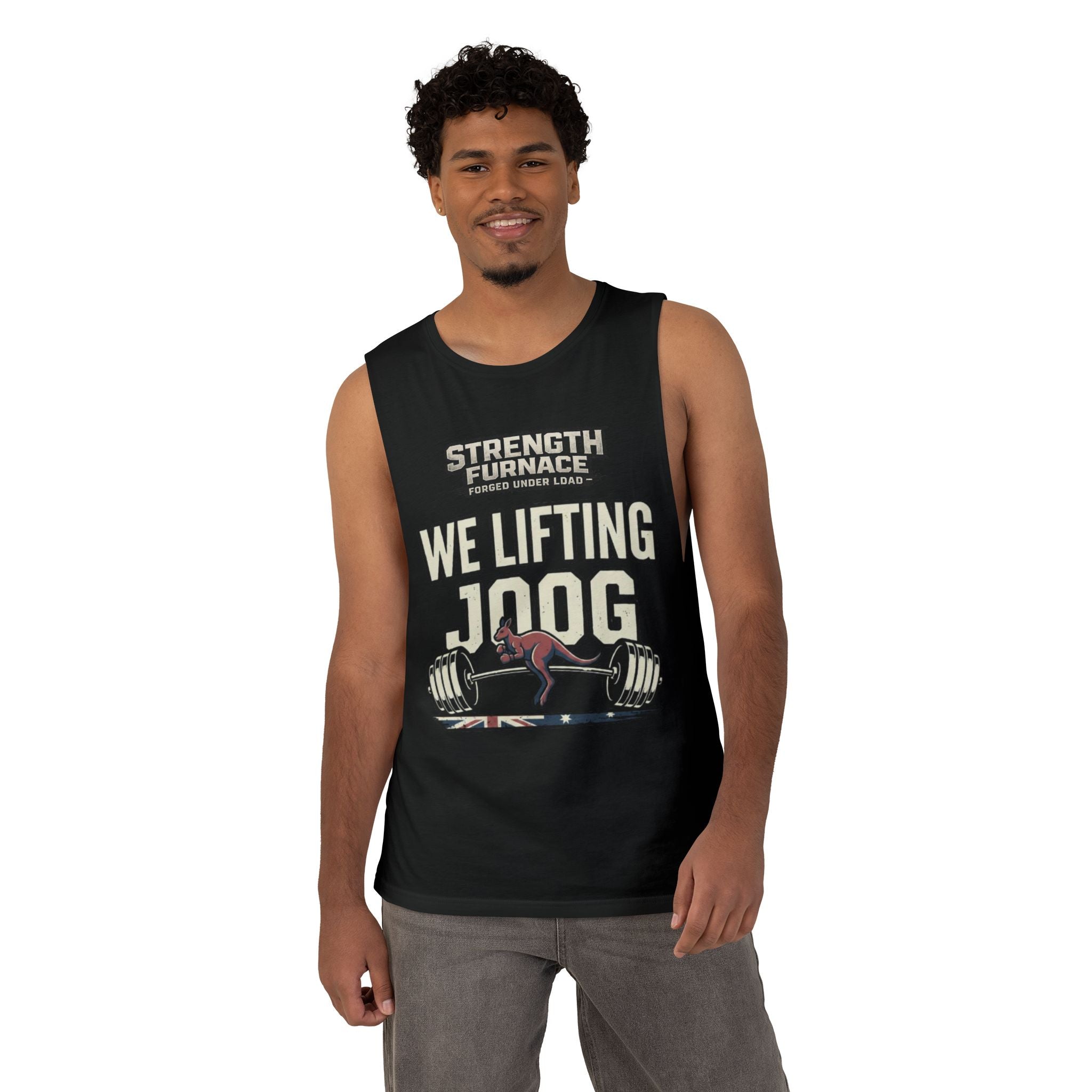 Strength Furnace 'We Lifting 100G' Gym Tank Top — Skull & Barbell Workout Shirt