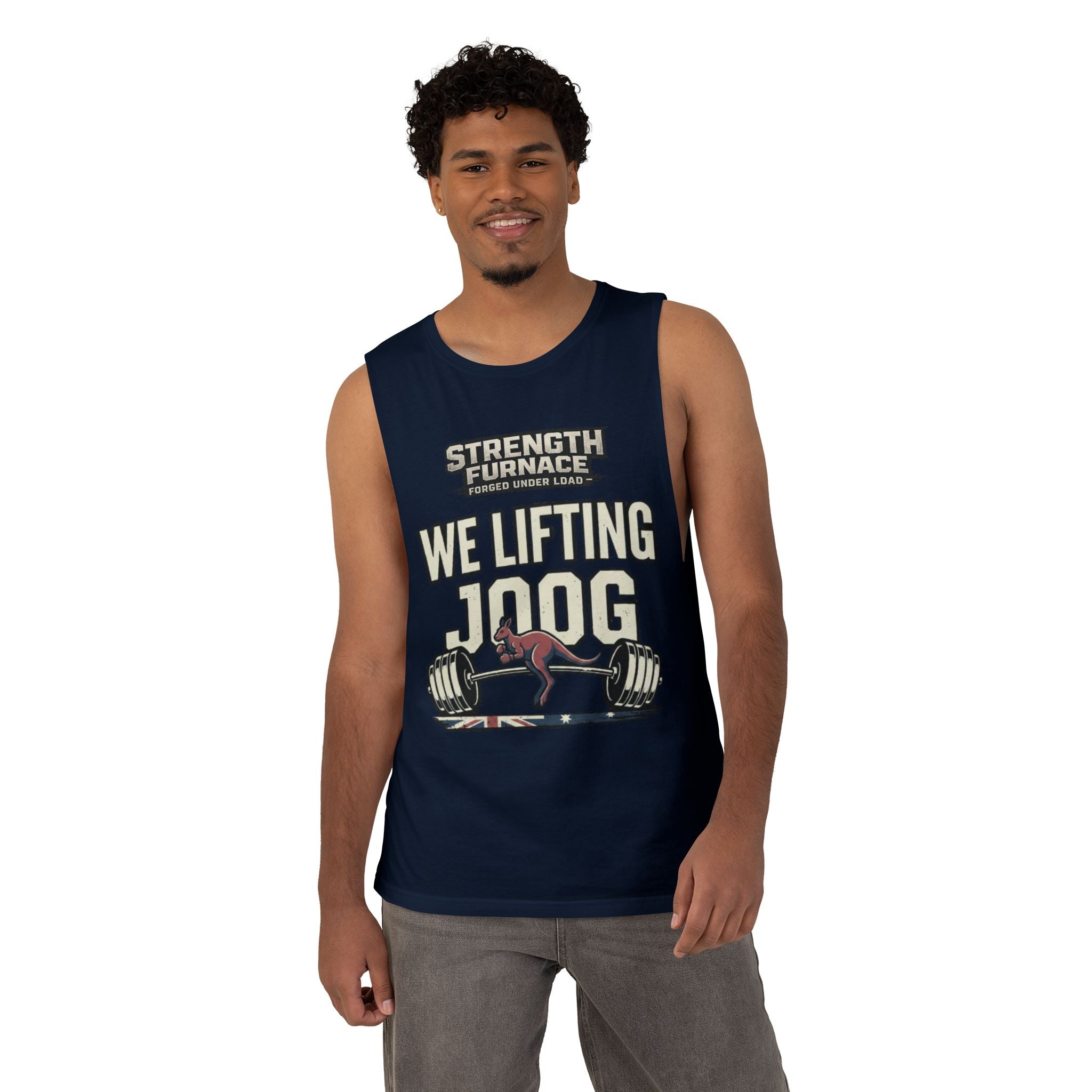 Strength Furnace 'We Lifting 100G' Gym Tank Top — Skull & Barbell Workout Shirt