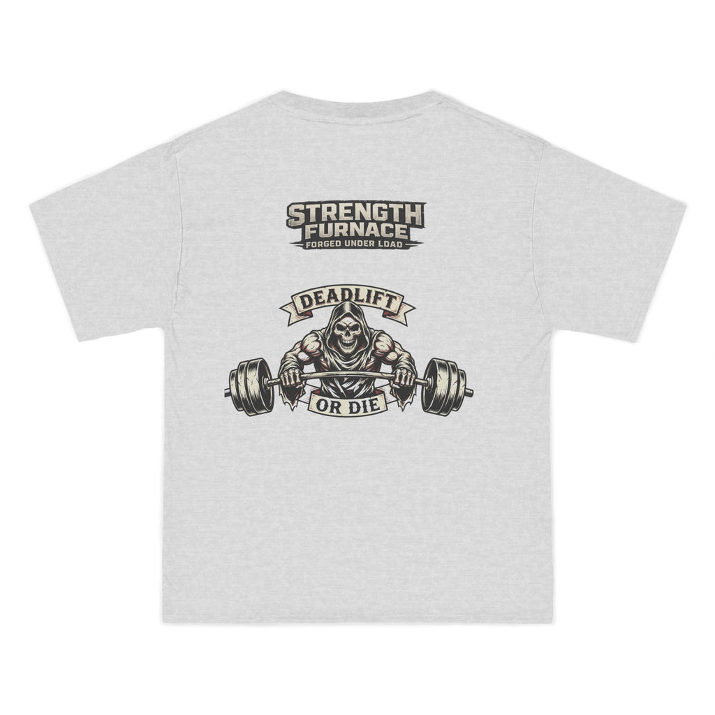 Strength Furnace Skull Gym T-Shirt — Deadlift Weightlifting Tee