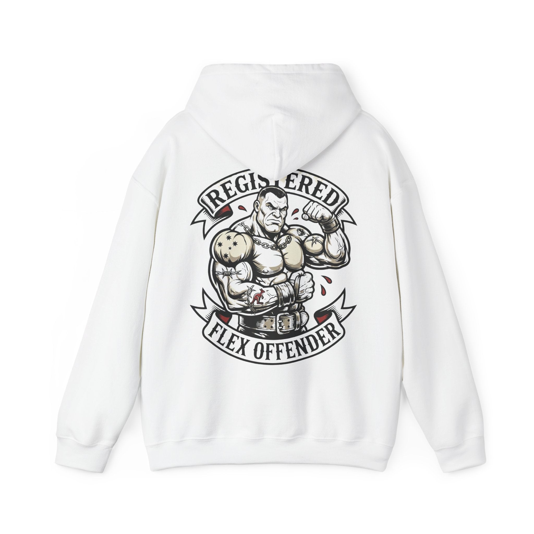 Registered Flex Offender Hoodie — Strength Furnace Gym Pullover