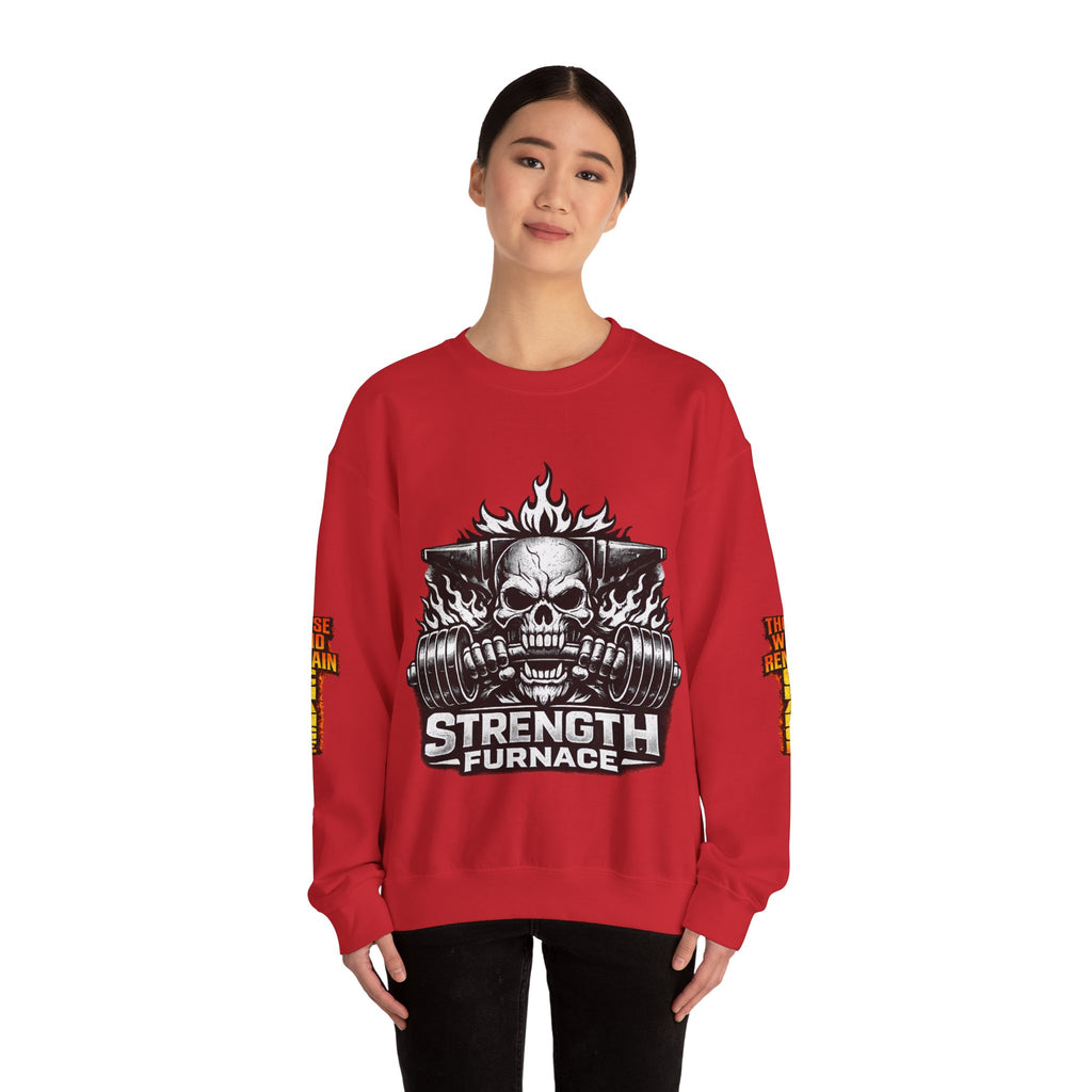 Strength Furnace Crewneck Sweatshirt — "Deadlift or Die" Gym Pullover