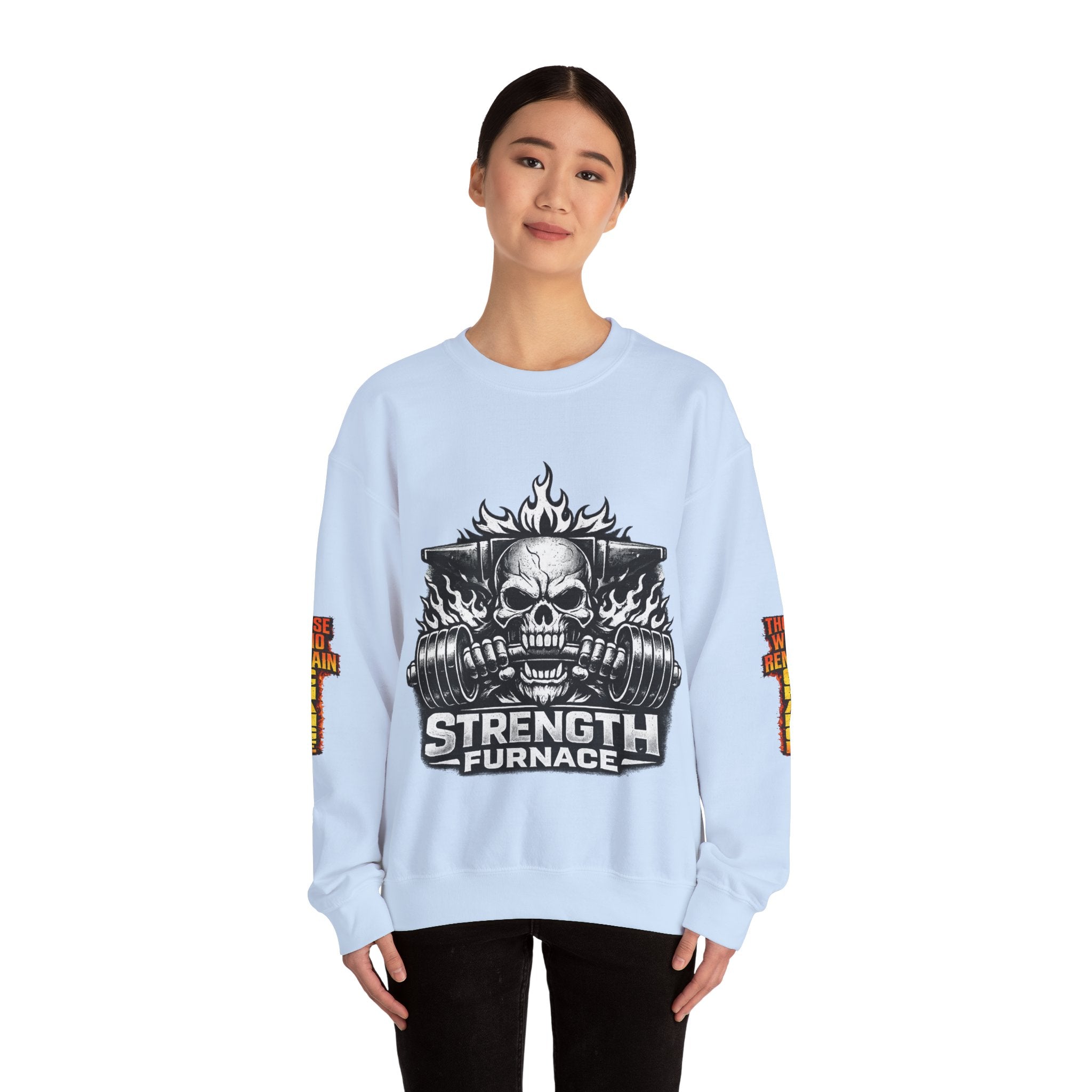 Strength Furnace Crewneck Sweatshirt — "Deadlift or Die" Gym Pullover