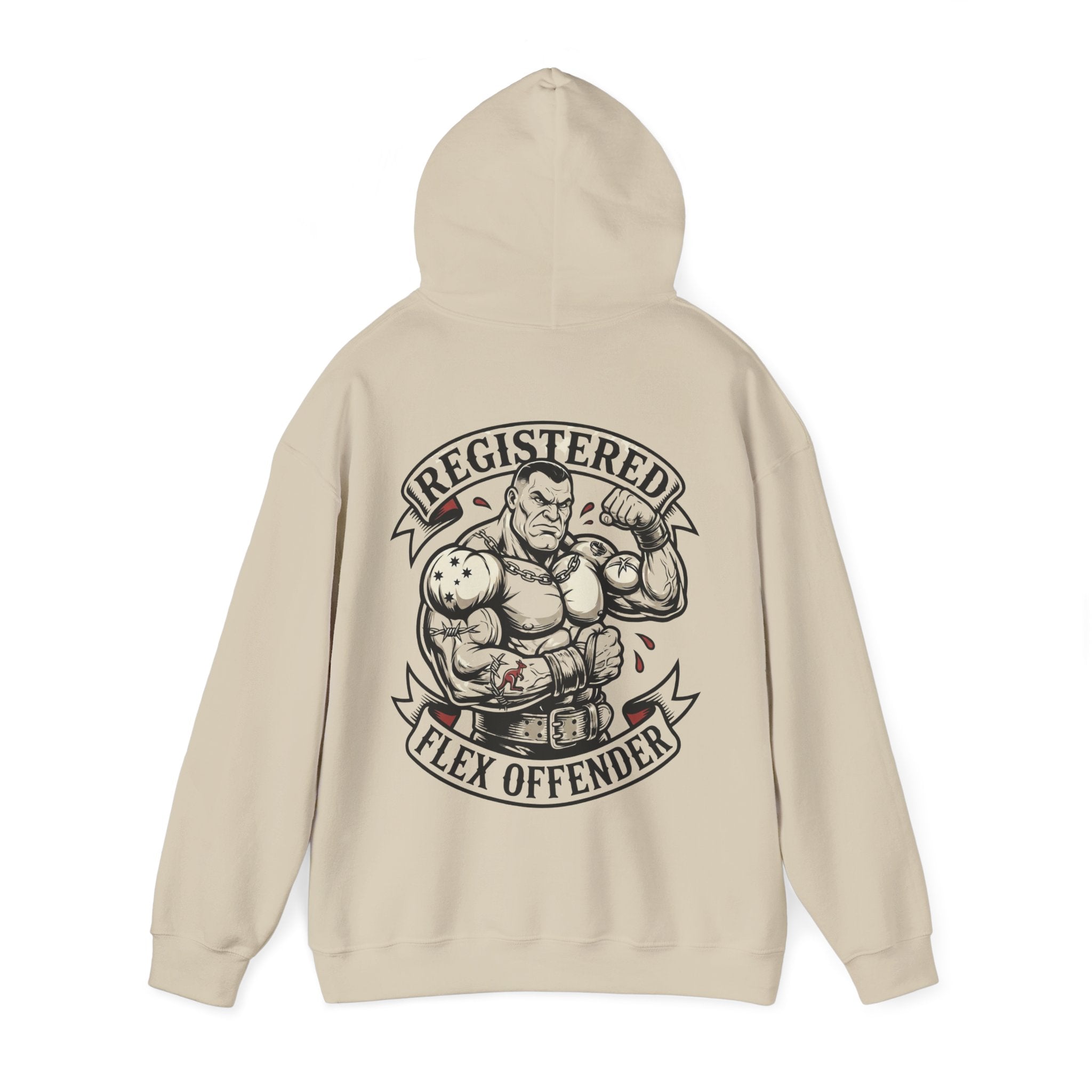 Registered Flex Offender Hoodie — Strength Furnace Gym Pullover