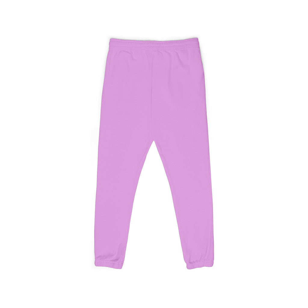 Graphic Sweatpants — Vertical 'Peace, Love, Music' Retro Band Design