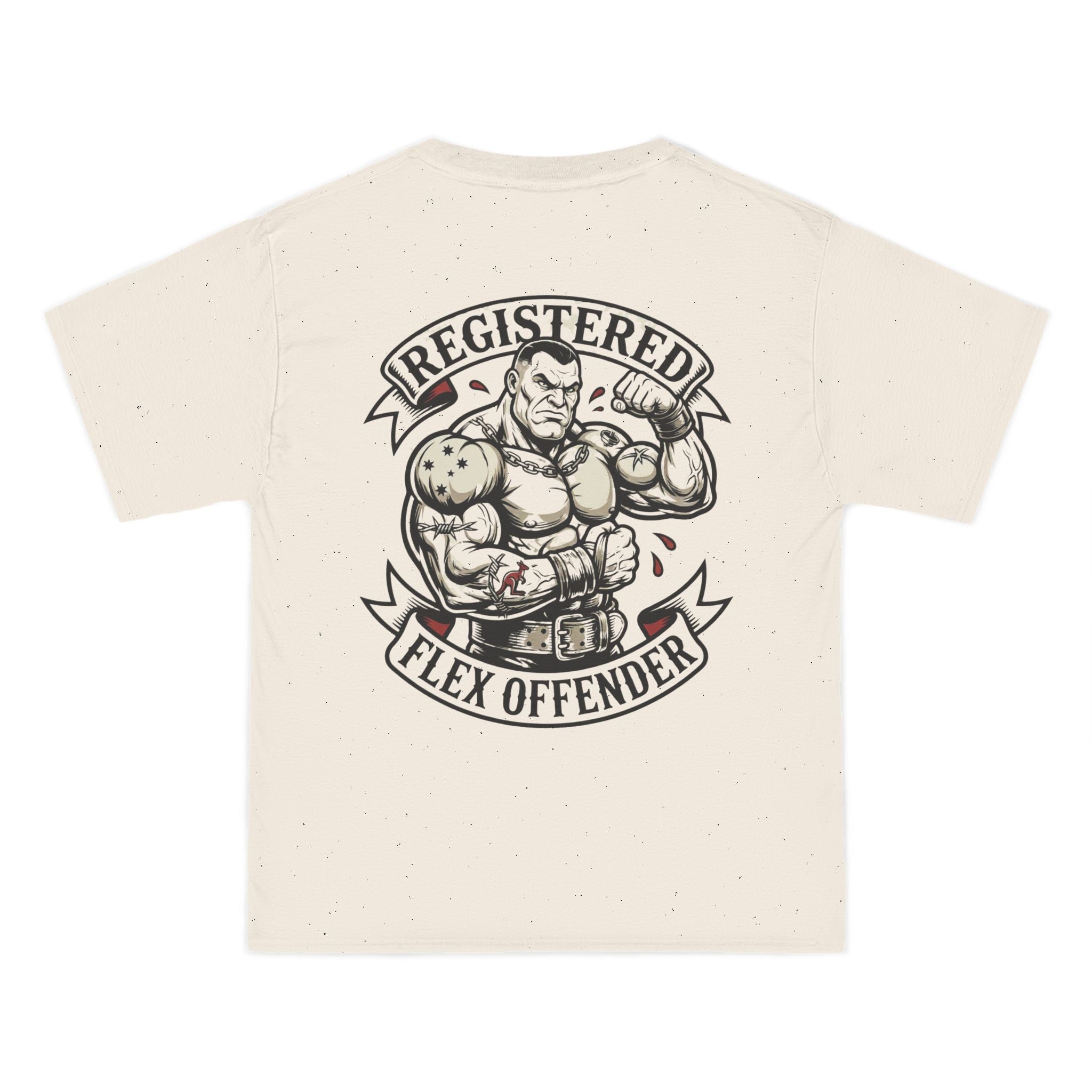 Registered Flex Offender Muscle T-Shirt — Strength Furnace Gym Tee