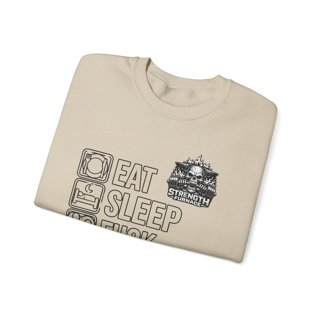 Crewneck Sweatshirt — Eat Sleep Fuck Lift Repeat Gym Graphic