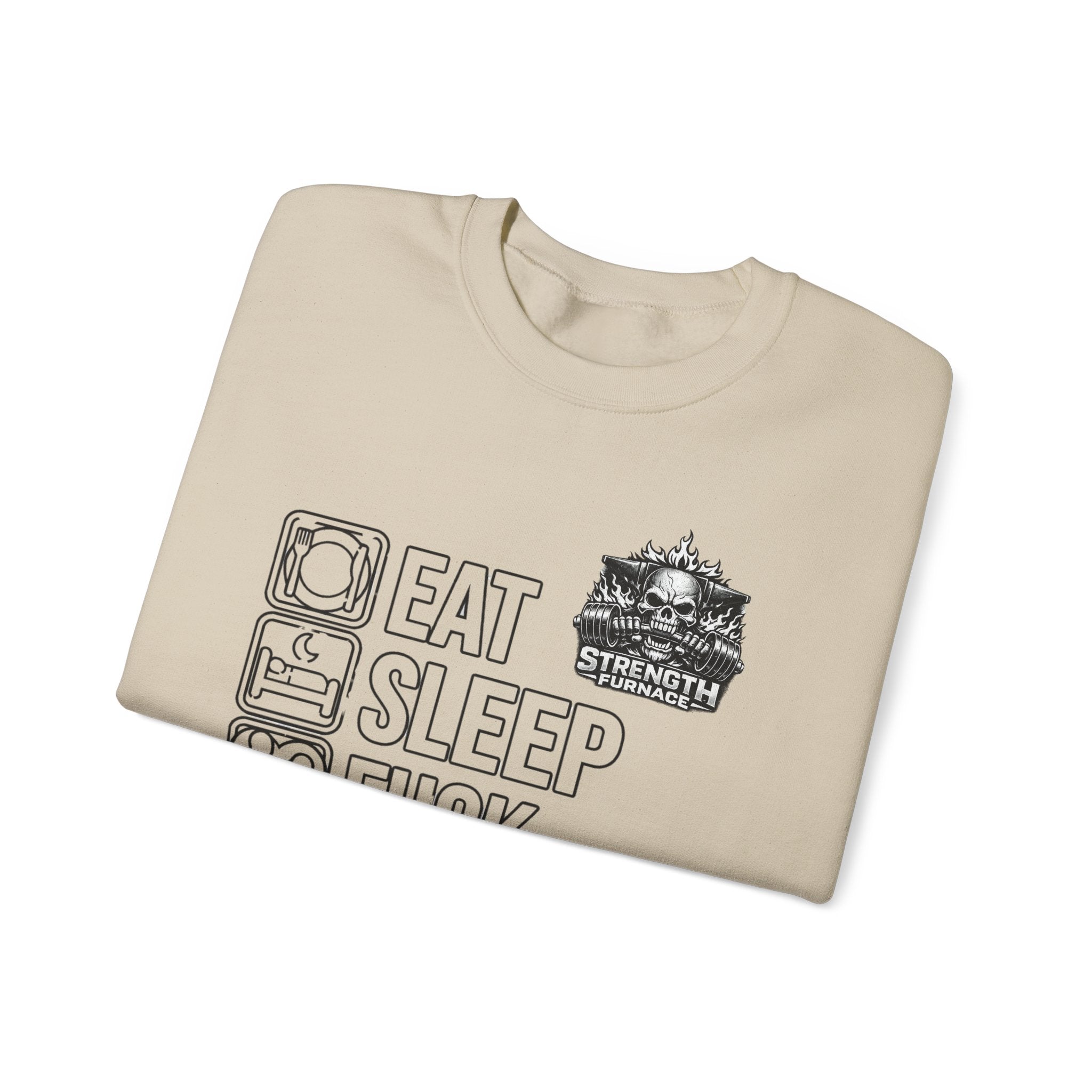 Crewneck Sweatshirt — Eat Sleep Fuck Lift Repeat Gym Graphic