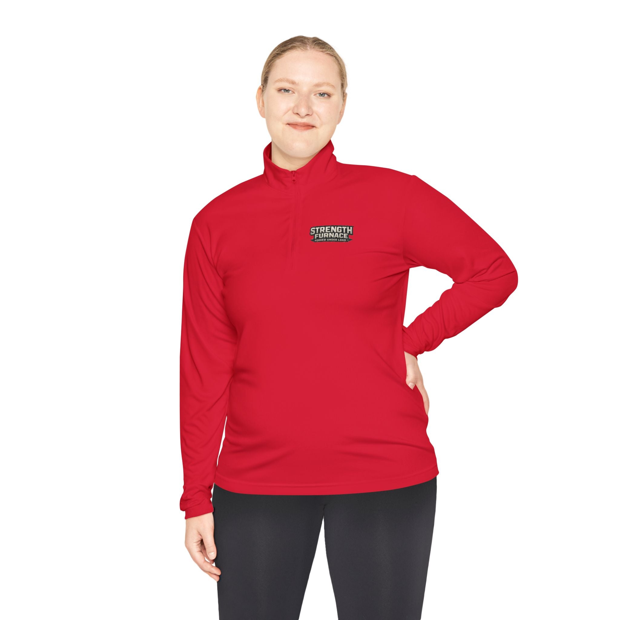 Quarter-Zip Pullover — "Calories Don't Burn, I Crush Them" Vintage Gym Graphic
