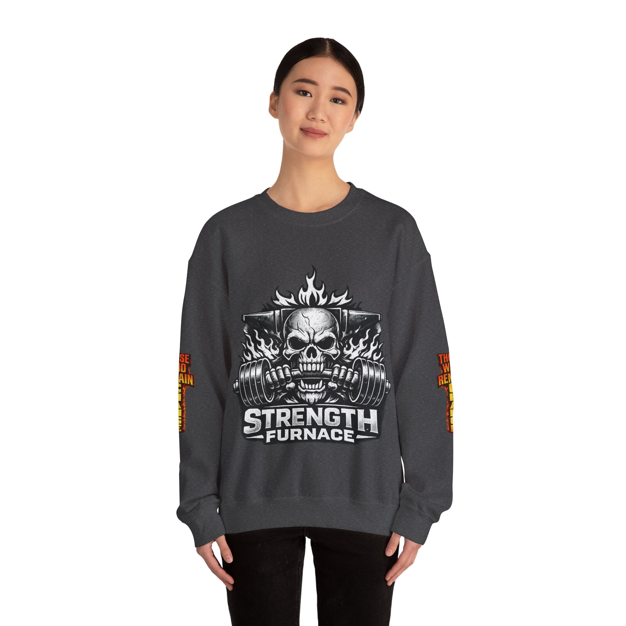 Strength Furnace Crewneck Sweatshirt — "Deadlift or Die" Gym Pullover