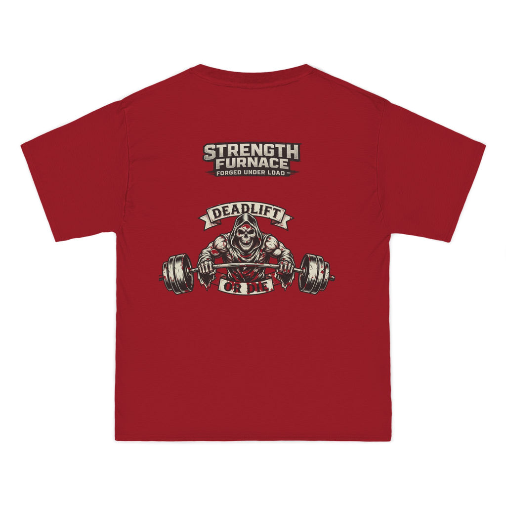 Strength Furnace Skull Gym T-Shirt — Deadlift Weightlifting Tee