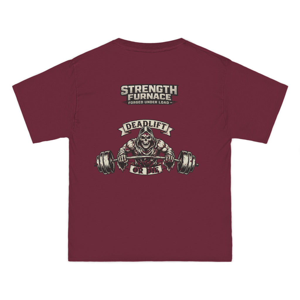 Strength Furnace Skull Gym T-Shirt — Deadlift Weightlifting Tee