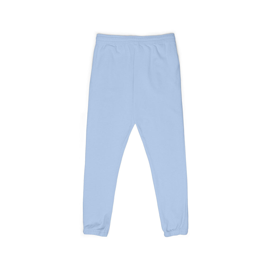 Graphic Sweatpants — Vertical 'Peace, Love, Music' Retro Band Design