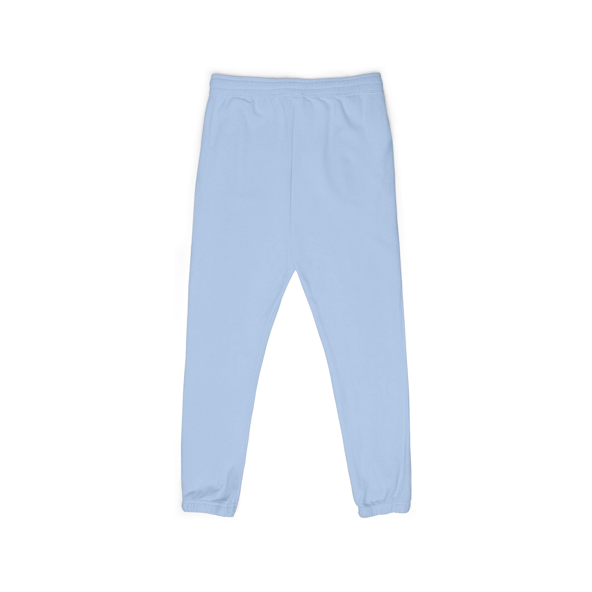 Graphic Sweatpants — Vertical 'Peace, Love, Music' Retro Band Design